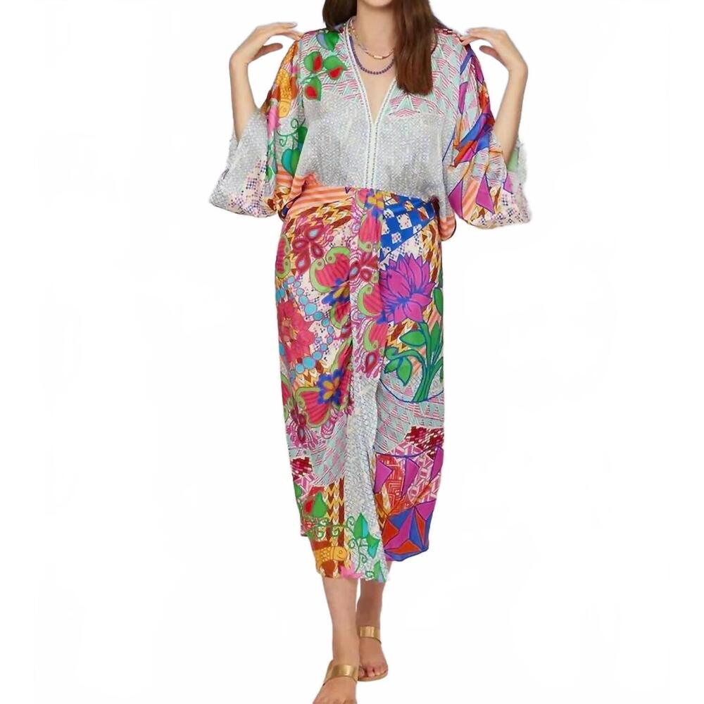 NEW ME369 sophia kimono dress in rangoli